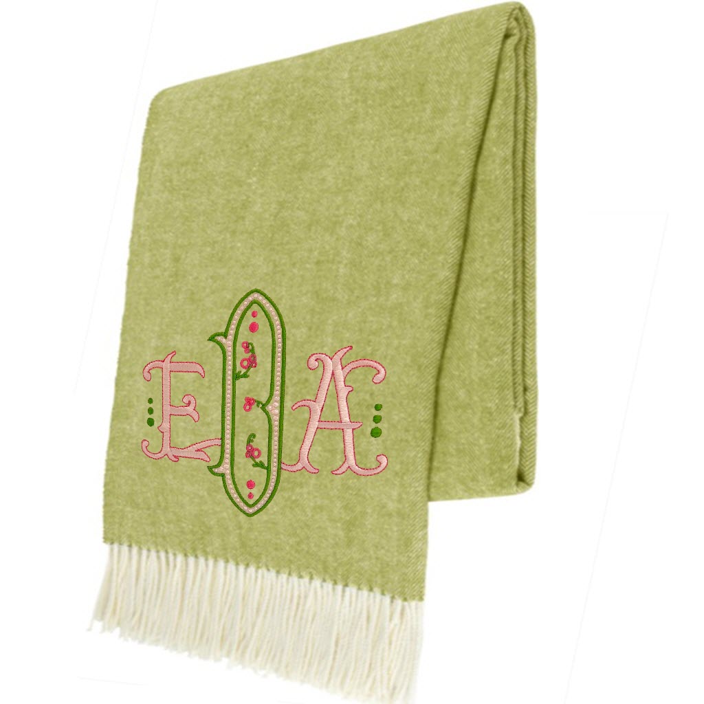 Lemongrass Italian Herringbone Throw