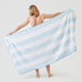 Weezie Beach Towel Light Blue Stripe