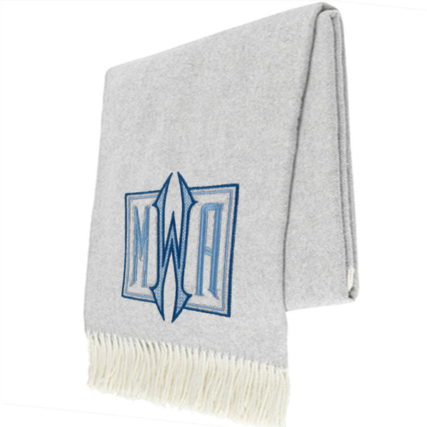 Light Gray Italian Herringbone Throw