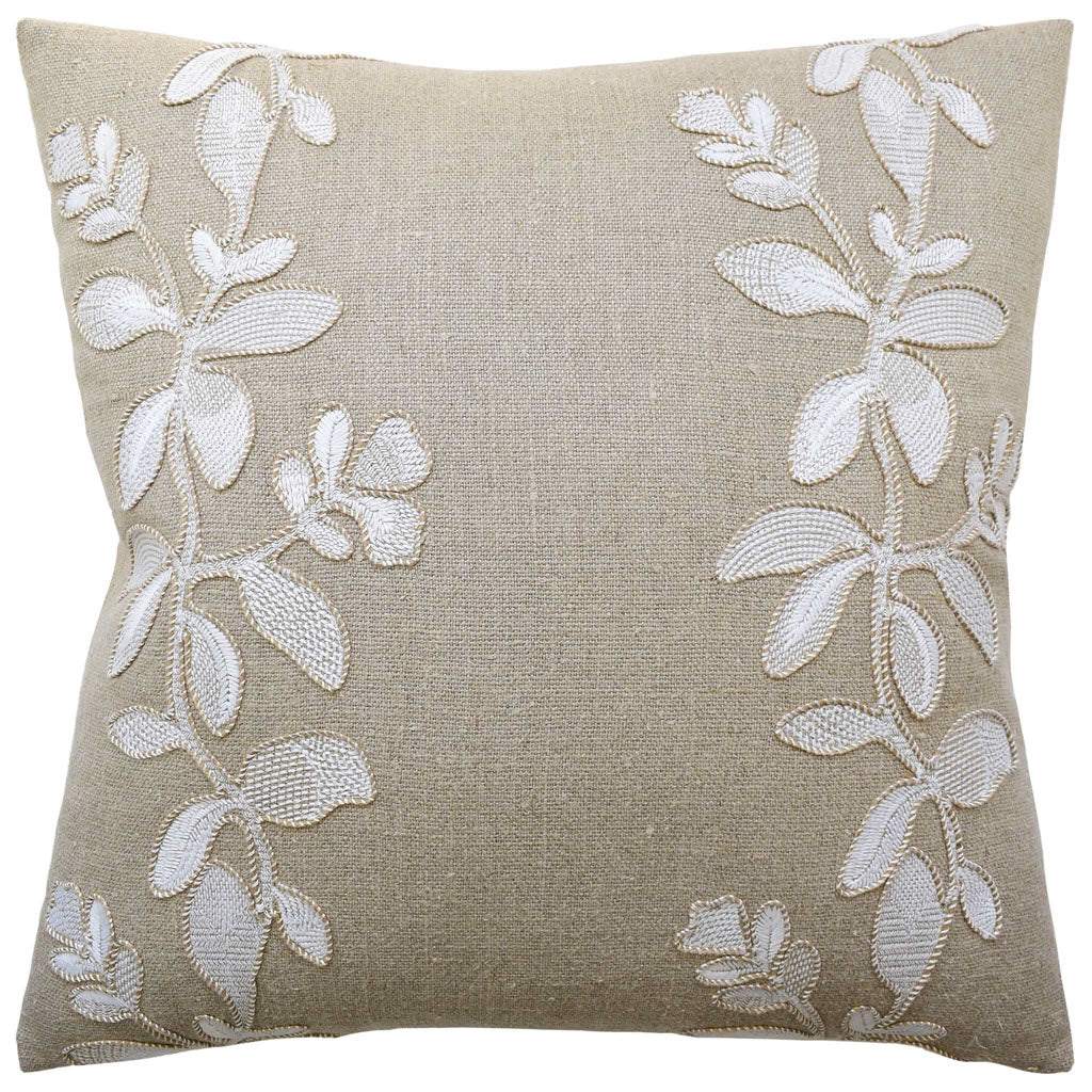 Ginger Flower Linen Pillow