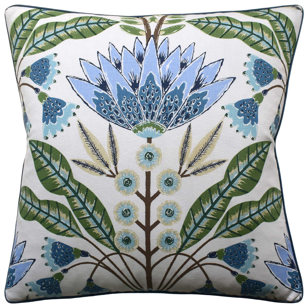 Lotus Blue/Green Pillow