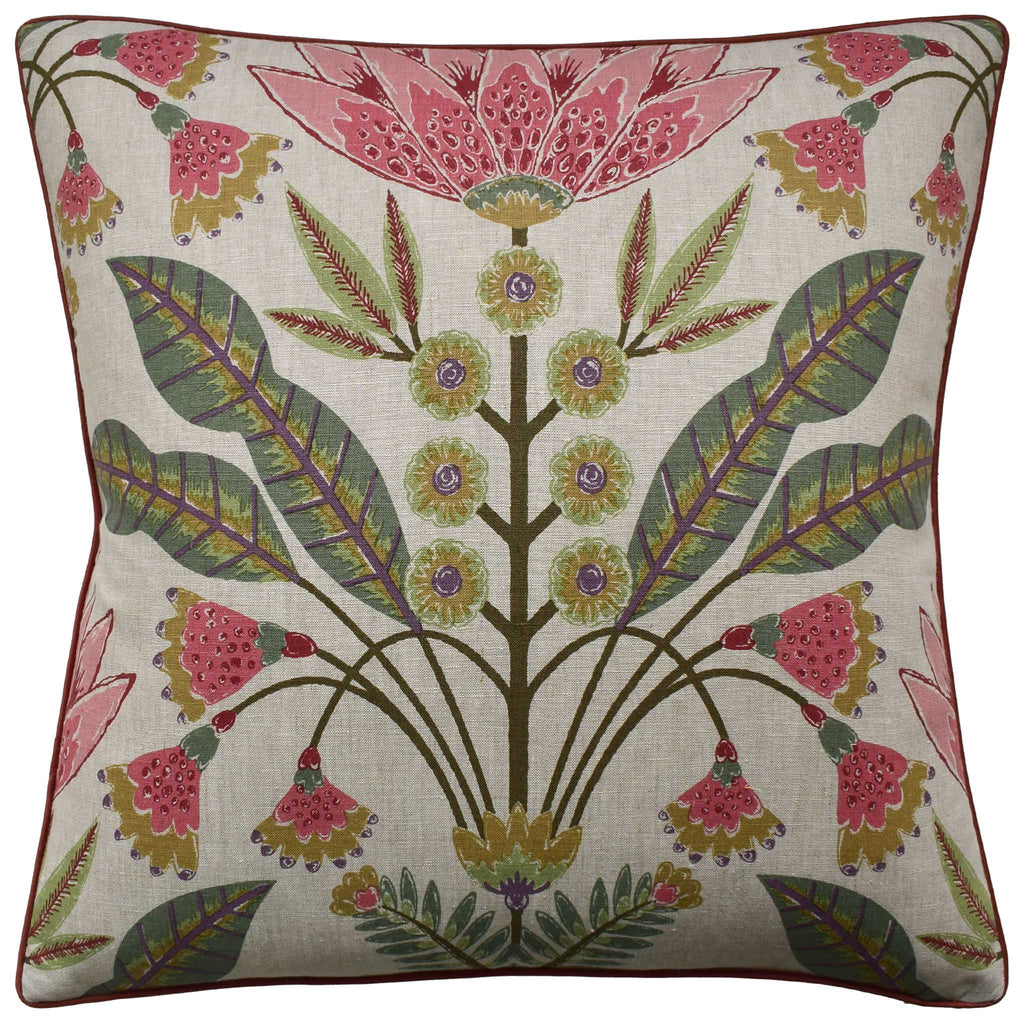 Lotus Cranberry Pillow