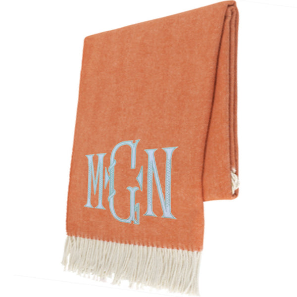 Mandarin Italian Herringbone Throw