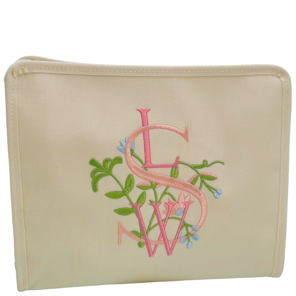 Coated Natural Zip Pouch