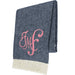 Navy Italian Herringbone Throw