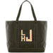 Olive Coated Canvas Maxi Tote