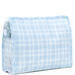 Pimlico Plaid Blue Coated Zip Pouch