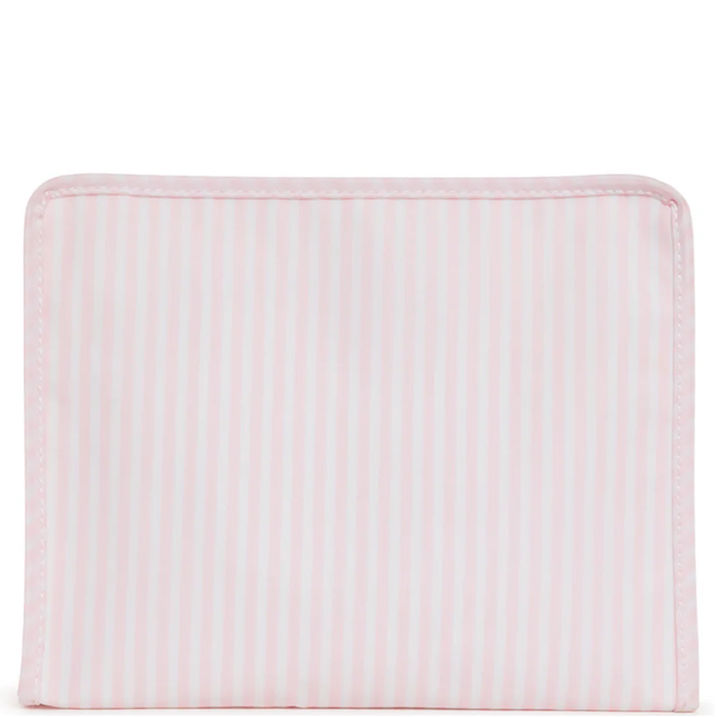 Pimlico Stripe Pink Coated Zip Pouch