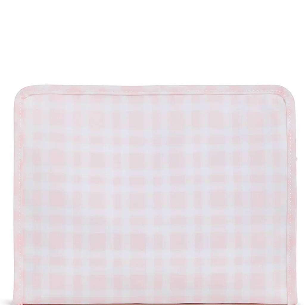 Pimlico Plaid Pink Coated Zip Pouch