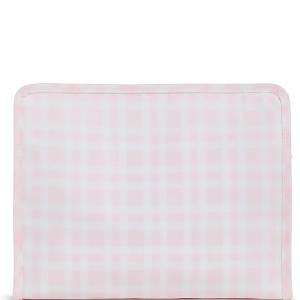 Pimlico Plaid Pink Coated Zip Pouch