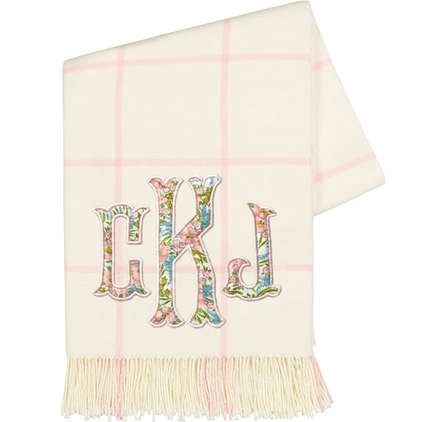 Cherry Blossom Lexington Plaid Throw