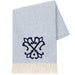 Sky Pinstripe Cashmere Throw