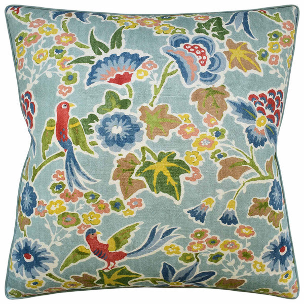 Posy Aqua/Ivy Pillow