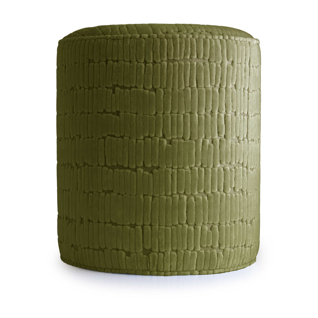Round Meerket Leaf Ottoman
