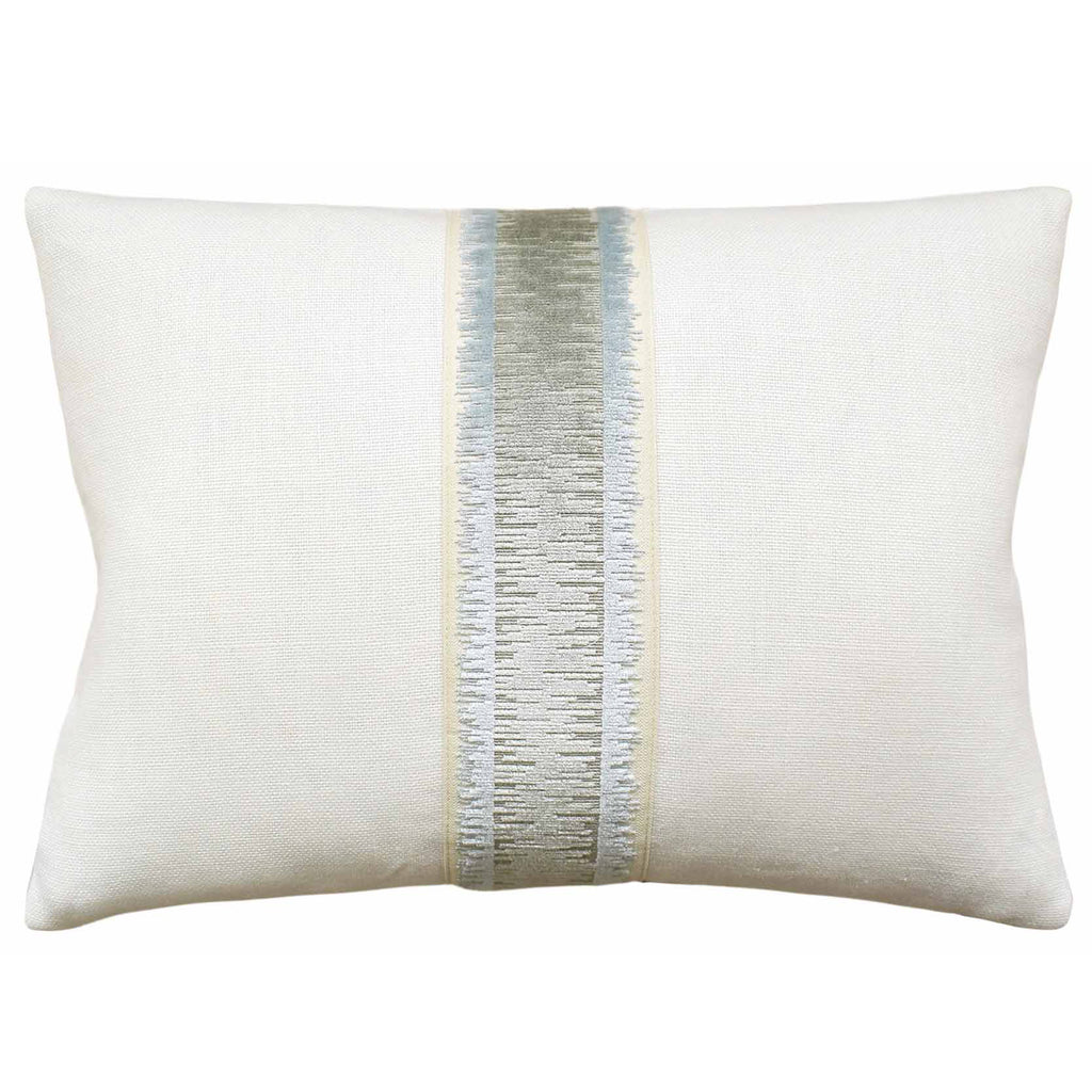 Slubby Bromo Tape Seafoam Pillow