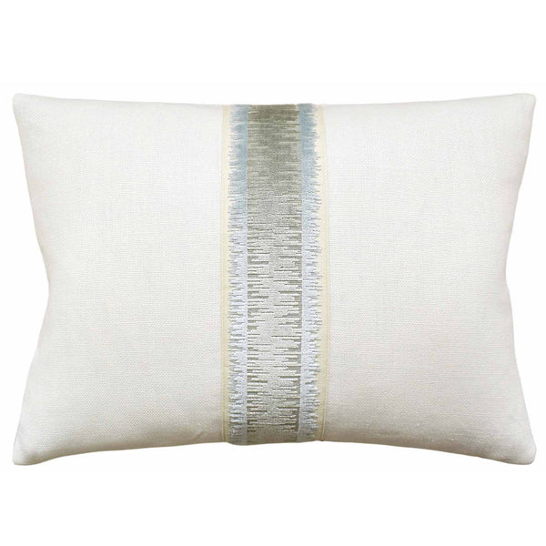 Slubby Bromo Tape Seafoam Pillow