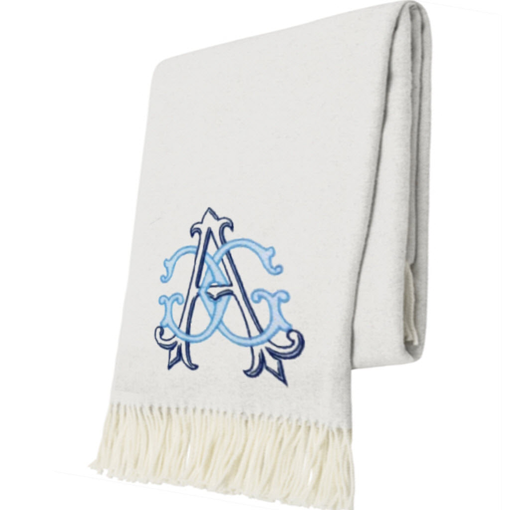 Silver Italian Herringbone Throw