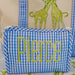 Sky Coated Gingham Cosmetic Bag