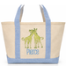 Coated Gingham Sky Tote