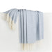Sky Pinstripe Cashmere Throw