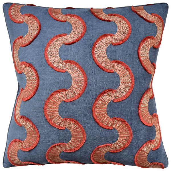 Snake Stitch Slate Pillow