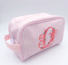 Stow it Pink Pimlico Stripe Dopp Kit