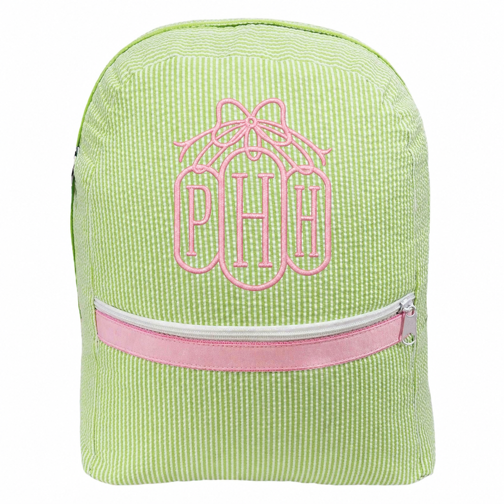 Medium Sweet Pea Seersucker Backpack