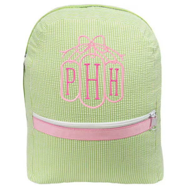 Medium Sweet Pea Seersucker Backpack