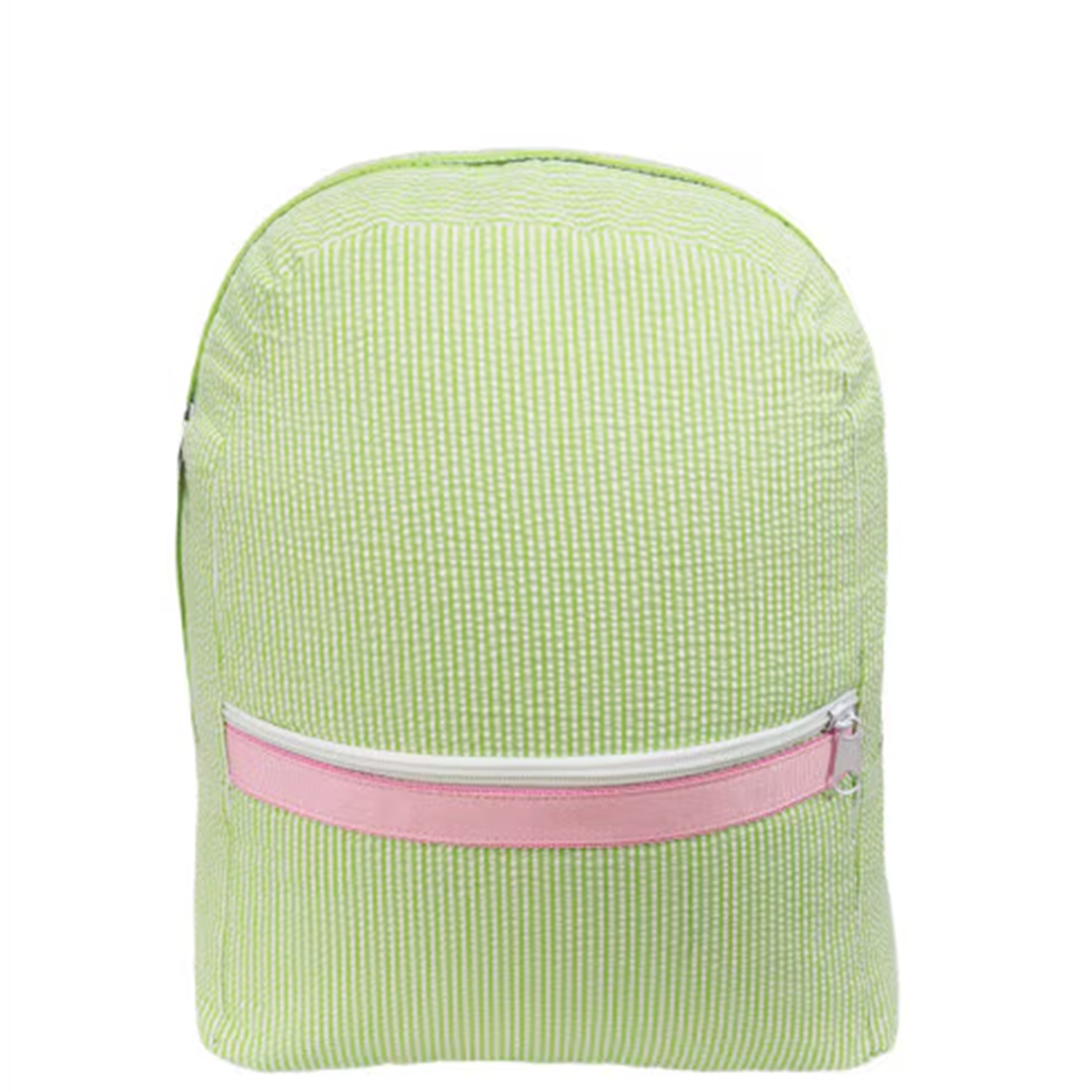 Small Sweet Pea Seersucker Backpack
