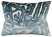 Depiction Teal Pillow