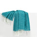 Teal Italian Herringbone Throw