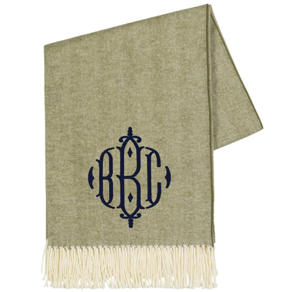 Thyme Herringbone Throw