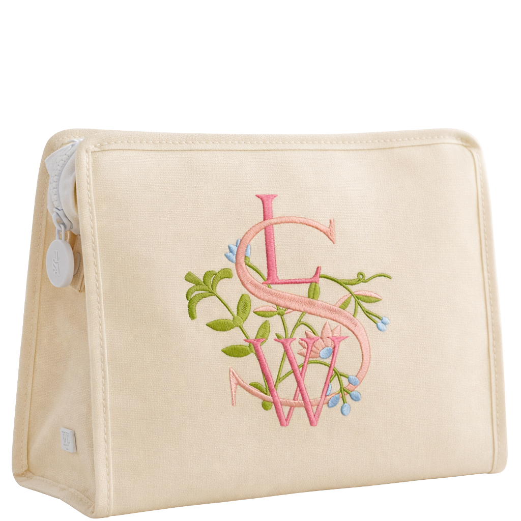 Coated Natural Zip Pouch