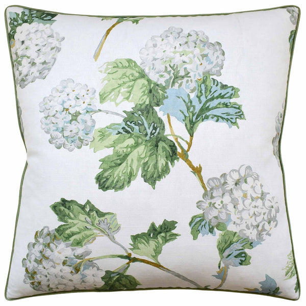 Sussex Hydrangea White and Green Pillow