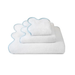 Kassatex Scallop Powder White/Powder Blue Towels