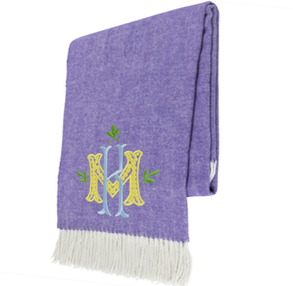 Wisteria Italian Herringbone Throw