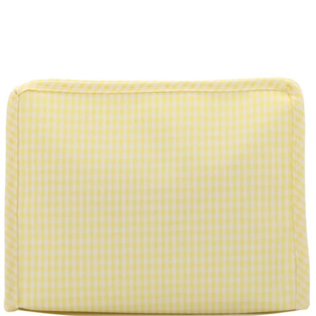 Gingham Buttercup Coated Zip Pouch