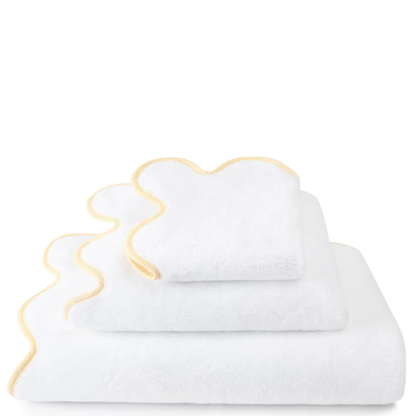 Chairish Yellow Scallop Towels