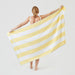 Weezie Beach Towel Yellow Stripe