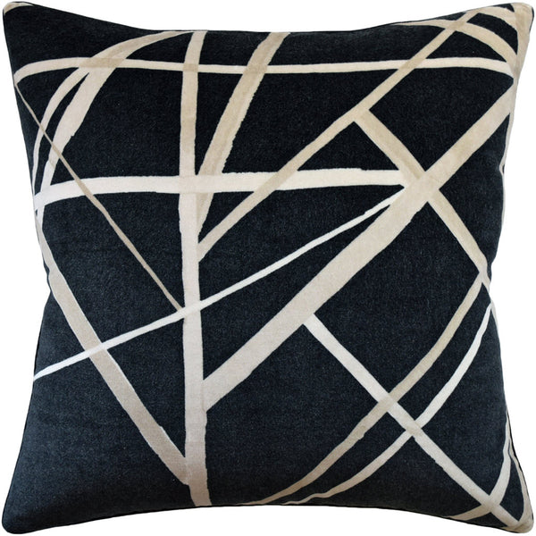 Channels Velvet Onyx/Almond Pillow