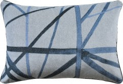 Channels Velvet Slate Blue Pillow