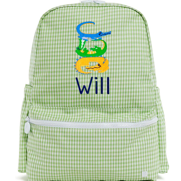 Leaf Green Gingham Backpack