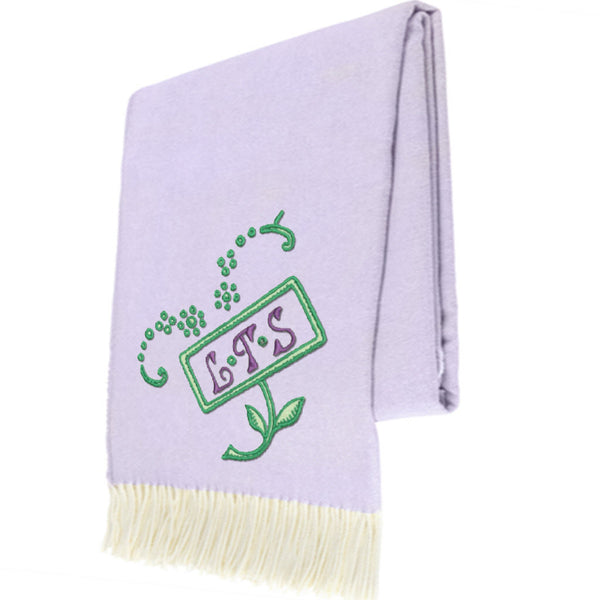 Lilac Italian Herringbone Throw