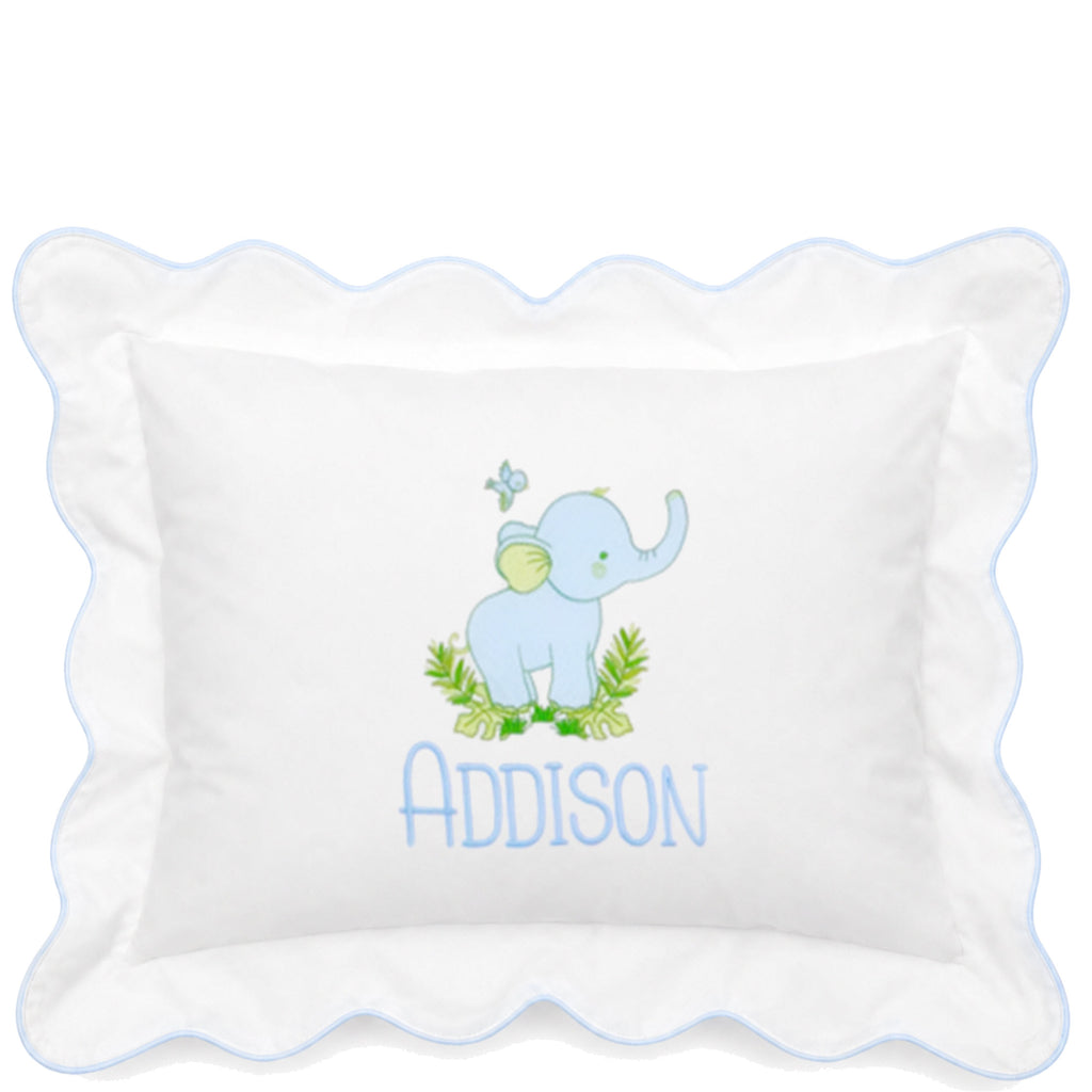 Micropipe Light Blue Scallop Boudoir Pillow