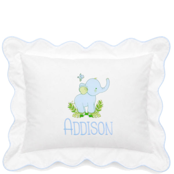 Micropipe Light Blue Scallop Boudoir Pillow