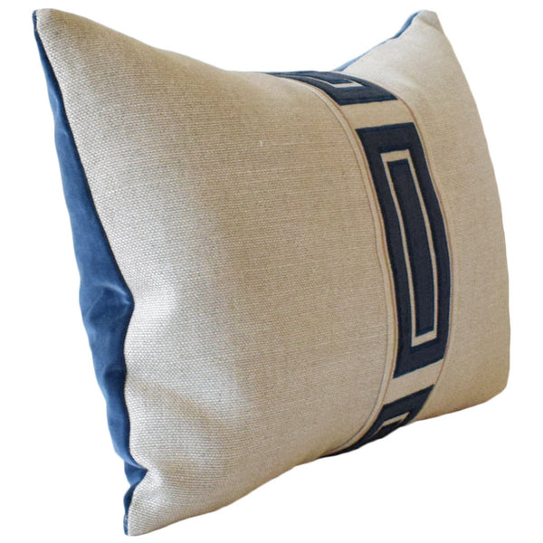 Giorgio Linen Ingot Tape Indigo Pillow