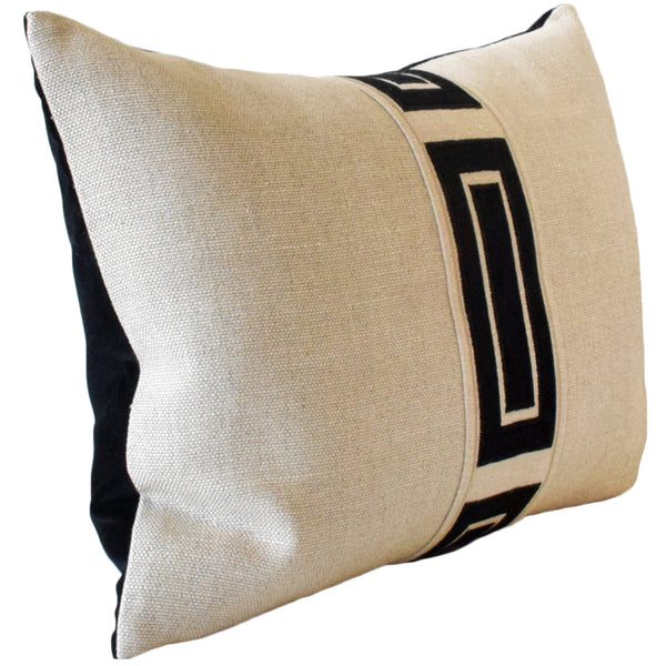 Giorgio Linen Ingot Tape Raven Pillow