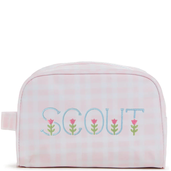 Stow It Pink Pimlico Plaid Dopp Kit