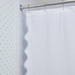 Weezie Light Blue/White Scallop Shower Curtain