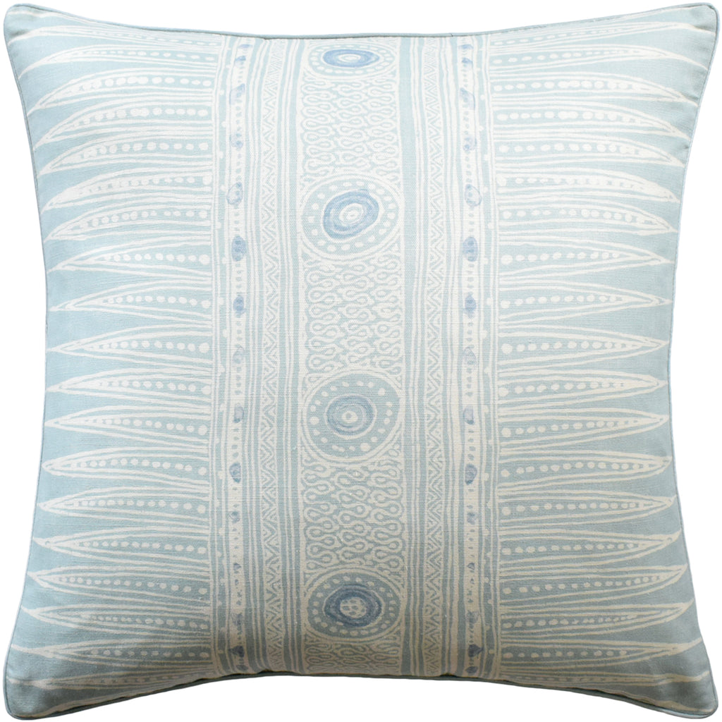 Indian Zag Aqua Pillow